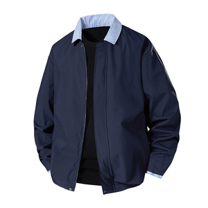Chaqueta de solapa literaria a cuadros de manga larga para hombre con logo personalizado, abrigo cortavientos Joker 2025 nuevo para hombre, reversible - Product Image 3