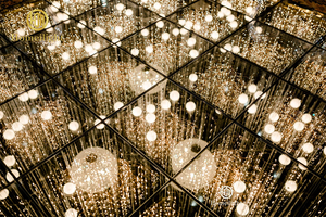 Piste de danse LED magnétique de haute qualité, nouvelle génération, effet 3D infini doré, <span class=keywords><strong>pour</strong></span> <span class=keywords><strong>la</strong></span> vente, personnalisable <span class=keywords><strong>pour</strong></span> mariage - Product Image 2