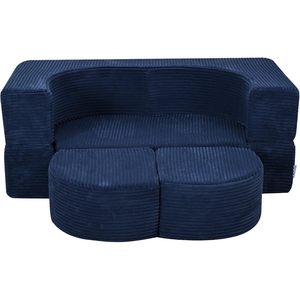 Sofá Modular Infantil Yoonnie Room de 2 Plazas, Tapizado en Pana, con Bloques de Espuma Multifuncionales y 2 Taburetes para Niños Pequeños - Product Image 3