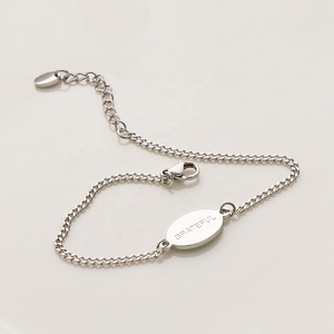 Bracelet chaîne fine en or avec message de gratitude gravé, réglable, bijou significatif, cadeau pour femme - Product Image 3