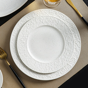 Prato de Cerâmica Azul e Branco Simples e Elegante, Seguro para Micro-ondas, Forma Irregular, Ideal para Restaurantes e Hotelaria, Ideal para Apresentação de Comidas Ocidentais e Chinesas - Product Image 4