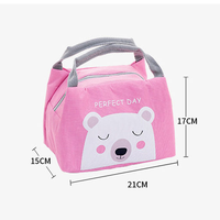 Tout nouveau dessin animé mignon animal de compagnie petit sac isolé Portable boîte à lunch Snack conteneur petit sac à main carré