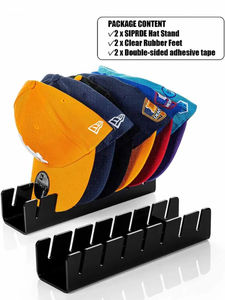Présentoir en acrylique à 7 trous pour casquettes de baseball, idéal pour l'organisation de placards à domicile et la décoration des magasins (vente en gros) - Product Image 4