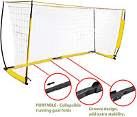 But de Foot en Fibre de Verre Réglable Ultra Robuste Grande Taille 6*4FT pour Enfants