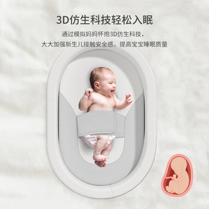 <b>Portable</b> Baby <b>Bed</b> Foldable Newborn Sleeping <b>Bed</b> With Slope Design For Anti-Reflux Safe Isolation - Product Image 3