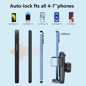 Vente en gros d'usine, universel 360 °   Support de téléphone portable rotatif pour voiture, pour écrans de 4,7 à 6,8 pouces, support flexible et stable avec crochet en métal - Product Image 6