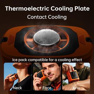Ventilateur de taille portable rechargeable USB avec lumière LED, refroidissement haute vitesse pour usage extérieur, domestique, camping-car, hôtel – Mini ventilateur portable - Product Image 3