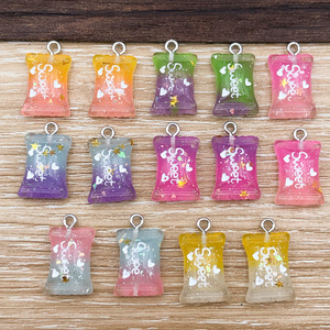 Dijes de resina con forma de caramelo, colgante de joyería multicolor DIY para accesorios creativos, regalo unisex, origen Yiwu SN512 - Product Image 1