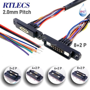 Su Geçirmez IP 67 Yüksek Akımlı Pogopin Erkek Dişi Şerit Kablolu Yaylı Güç 5A DC Manyetik <span class=keywords><strong>Pogo</strong></span> Pin Konnektörü - Product Image 3