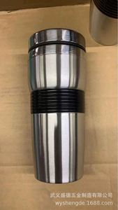 Stainless Steel Tumbler Vacuum Insulated Travel Mug Silicone Sleeve Leak-Proof <b>Large</b> Capacity 6-12 Hours Thermal Insulation - Product Image 4