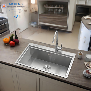 Dimensioni 800x510mm Design <span class=keywords><strong>unico</strong></span> finitura decorativa SUS304 di buona qualità in acciaio inox lavello <span class=keywords><strong>cucina</strong></span> fatta a mano - Product Image 1