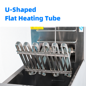 Máy chiên nhúng thương mại 28L, lọc dầu, chuyên nghiệp, điện, có ống gia nhiệt phẳng - Product Image 2