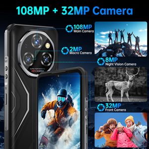 Oukitel WP55 6.6 "FHD + 12GB + 256GB 11000mAh 33W Charge 32MP + 108MP Caméra Double <span class=keywords><strong>SIM</strong></span> <span class=keywords><strong>5G</strong></span> Smartphone Robuste - Product Image 3