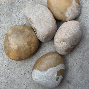 Beach Natural Large Yellow White Highly <strong>Polished</strong> Round <strong>River</strong> Rock <strong>Stones</strong> Non-Toxic Traditional Design for Garden Home Hotel Use - Product Image 5