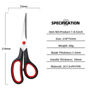 <span class=keywords><strong>8.5</strong></span> inch công nghiệp thép không gỉ kéo sắc nét tip may Shears mịn cạnh cho thêu Snipping vải - Product Image 2