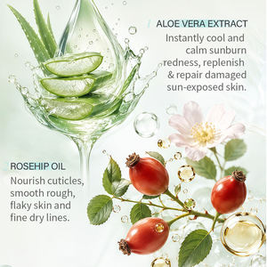 Lotion Après-Soleil à l'Aloe Vera Marque Blanche OEM, Absorption Rapide, Hydratation Rafraîchissante, Réparation Post-Soleil pour Peaux Irritées, Lait Corporel 236ml - Product Image 6