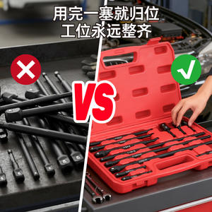 ชุดอะแดปเตอร์ไฮสเปค 12 ชิ้น ขนาด 1/4 3/8 1/2 นิ้ว ผลิตจากเหล็กโครเมียมวาเนเดียม ชุดซ่อมปลอกหุ้มสำหรับสว่านไฟฟ้าและประแจ - Product Image 2