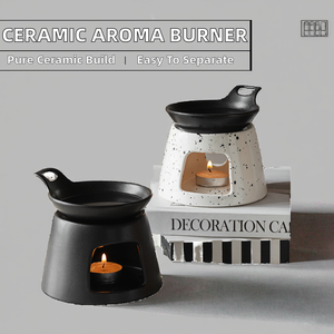 <span class=keywords><strong>ACASA</strong></span> ARTO Quemador de Cera Aromática Desmontable de Cerámica, Lámpara de Perfume, Portavelas para Tealight, Incienso Chino, Meditación para Todas las Estaciones - Product Image 2