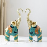 Nouvelle sculpture d'éléphant en résine réaliste peinte à la main, style Feng Shui européen, personnalisable, décoration de salon, décoration de bureau, décoration de la maison, XIBIAO