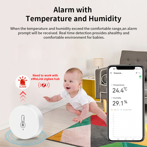 EWelink Smart Home Thermometer <strong>Zigbee</strong> <strong>Temperature</strong> <strong>Humidity</strong> <strong>Sensor</strong> App Controlled Indoor Monitor Works Alexa Google Home - Product Image 5
