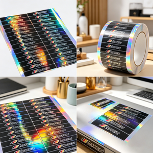 Customised <b>security</b> holographic <b>stickers</b>, gold holographic labels, 3D authenticity holographic labels - Product Image 2