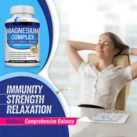 Kapsul Magnesium Kompleks 1000mg Label Pribadi OEM, 8 Bentuk Suplemen Magnesium Elemental untuk Mendukung Kesehatan Tulang dan Otot
