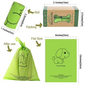 ถุงเก็บมูลสัตว์เลี้ยง MMG Pet Wholesale แบบย่อยสลายได้ ผลิตจากแป้งข้าวโพด ทนทาน สำหรับแมวและสุนัข - Product Image 1