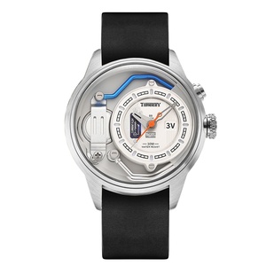 Jam Tangan 3D Stylish dengan Dial Bercahaya, Tali Kulit, Mesin Quartz Seiko, Casing Alloy, Jendela Dial Kaca, Tampilan Jarum Kreatif - Product Image 1