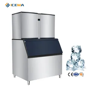 Коммерческая машина для производства кубического льда, 100 кг-1000 кг, мини-льдогенератор