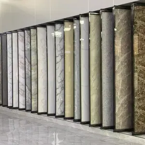 PVC brillant intérieur de panneau de mur de feuille de marbre pour la décoration