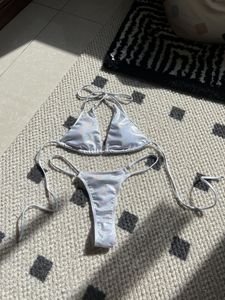 Сексуальные блестящие бикини, комплект из двух предметов, купальники с открытой спиной и блестящими вставками - Product Image 5