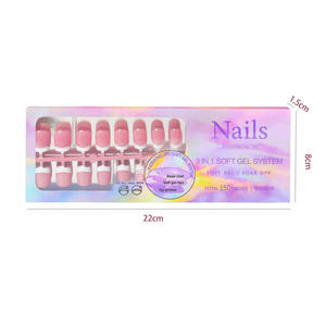 Uñas Postizas de Gel Acrílico Suave, Punta Francesa, 150 Piezas/Caja, Precio de Fábrica, Compra Mixta a Bajo Precio - Product Image 6