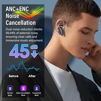 Casque sans fil ANC BT V5.4, écouteurs TWS à réduction de bruit HE-076D, casque de jeu IPX4 pour les marchés tendances des États-Unis et d'Europe