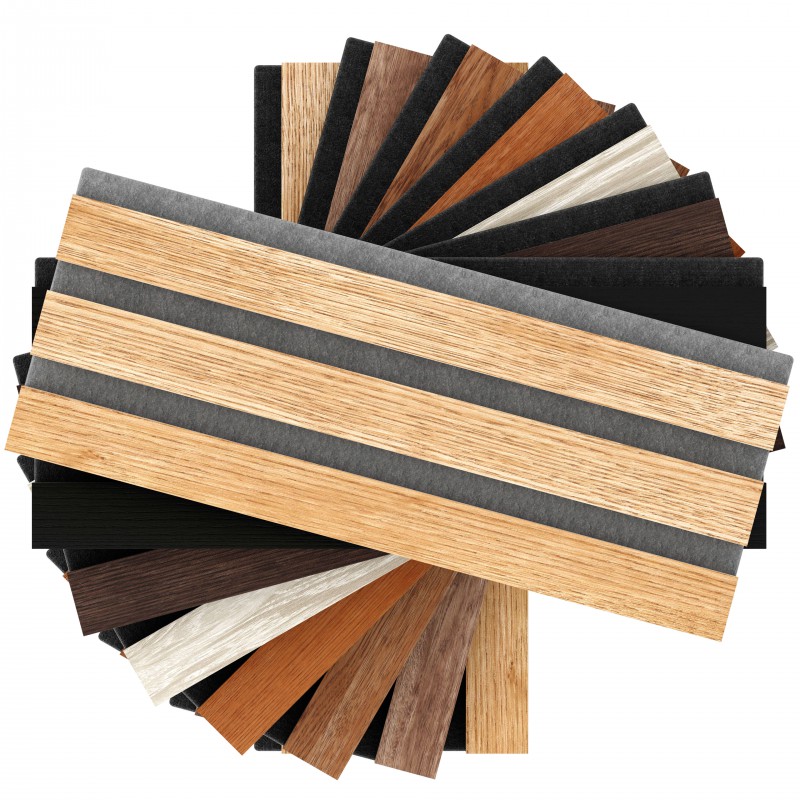 Pannelli A Doghe 3D In Legno E Feltro PET - 104x52 Cm, Isolamento Acustico, FSC, Per Pareti E Soffitti, Design Moderno