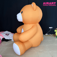 Mascotte gonflable personnalisée en forme d'ours en peluche multicolore, accessoires de décoration pour fête de carnaval