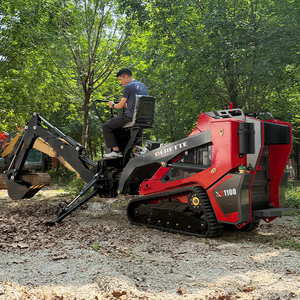 Minicargadora de orugas Derette XC1100, maquinaria compacta para movimiento de tierras con retroexcavadora - Product Image 4