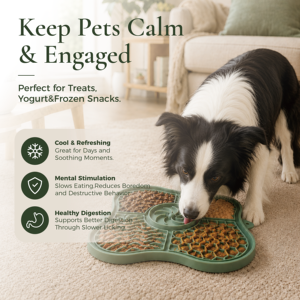 Premium OEM/ODM Costom Silicone Pet Lick <b>Mat</b> for Dogs & <b>Cats</b>, Multi-Area-Use Slow Feeder & Anxiety Relief Pad, Dishwasher Safe - Product Image 1