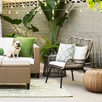Usine vente en gros rotin extérieur chaise en osier jardin chaise papillon