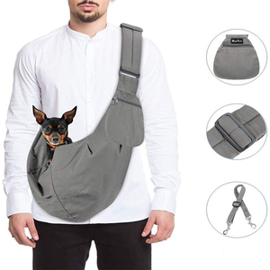 <span class=keywords><strong>Modern</strong></span> stil taşınabilir Crossbody köpek kedi taşıyıcı nefes örgü el-ücretsiz günlük seyahat Sling Snap düğmesi kapatma ile - Product Image 6