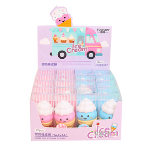 2025 mới làm sạch viết công cụ văn phòng phẩm Sản phẩm chất lượng cao các loại màu sắc Kawaii 3D Ice Cream Shaped tẩy cho sinh viên trẻ em - Product Image 1