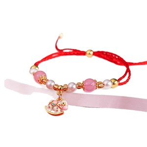Chinese Style Horse Year <b>Red</b> String Braided <b>Bracelet</b> Zinc Alloy Unisex Gift Jewelry Accessory - Product Image 5