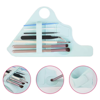 Palette de maquillage multifonctionnelle 4 en 1 en silicone, gant de maquillage, plateau de mélange de fond de teint, porte-pinceaux, accessoires de maquillage uniques