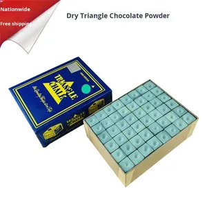 ชอล์คบิลเลียดยี่ห้อ Triangle สีน้ำเงิน แบบน้ำ/แบบแห้ง สองแบบ สำหรับคิวสนุกเกอร์/พูล  12 ชิ้น/144 ชิ้น บรรจุกล่อง ขายส่งจากโรงงาน ยึดเกาะดีเยี่ยม - Product Image 4