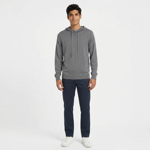 Sweat à capuche personnalisé de haute qualité 100 % coton pour homme, coupe classique épaisse, avec logo, service OEM pour l'hiver - Product Image 1