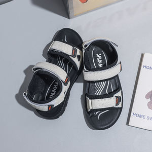 Sandales en cuir véritable pour garçons, taille 31-39, plage, extérieur, mode, sandales en cuir pour enfants - Product Image 5