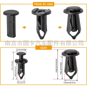 35 pièces Vis de carrosserie, Écrous en U, Serres-câbles, Vis de fixation M6 pour protection inférieure moteur, garde-boue et pare-éclaboussures, Fixations automobiles - Product Image 4