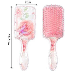 Nouvelle Arrivée Brosse <span class=keywords><strong>à</strong></span> Cheveux Rose <span class=keywords><strong>à</strong></span> Coussin d'Air pour Massage de la <span class=keywords><strong>Tête</strong></span>, Motif Papillon Mignon de Dessin Animé pour Filles, Usage Domestique - Product Image 6
