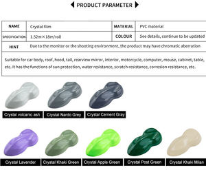 Usine de sélection multicolore Film vinyle vert forêt cristalline à haute brillance Film de transfert sans mousse à changement de couleur - Product Image 6