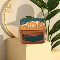 Boîte en étain rectangulaire personnalisée de qualité alimentaire pour le stockage du thé et du café