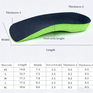 3 4 Heel Arch Support Removable Orthotic EVA Sports Shoe Insert Flatfoot Pain Relief Breathable Anti Slip Adjustable - Product Image 2